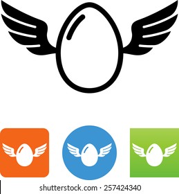 Flying egg icon