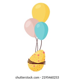 Huevo volador en tres globos aéreos