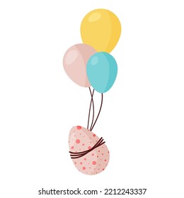 Huevo volador en tres globos aéreos