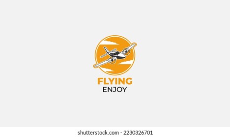 Plantilla de diseño vectorial de iconos de disfrute de vuelo