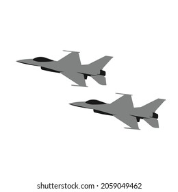 diseño vectorial de la formación moderna de jetfighter en vuelo F16