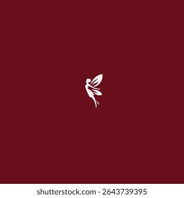 Flying fairy logo icon flat vector design
