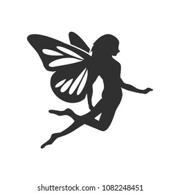 Flying Fairy Silhouette Character Design