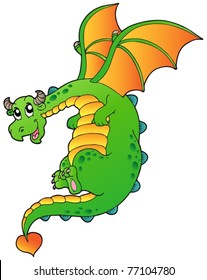 Flying Fairy Tale Dragon Vector Illustration Stock Vector (Royalty Free ...