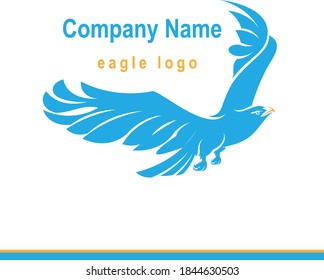 Flying falcon Eagle blue Logo 