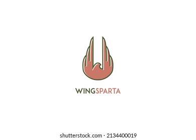 Fliegender Falken. Elegante Logo-Vorlage. Silhouette eines wilden Vogels mit ausgebreiteten Flügeln. Umriss des Vogellogos.