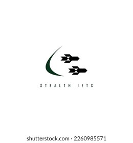 flying fighter jet logo design template for brand or company and more