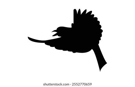 Design De Silhueta De Pássaro De Finches Voadores E Ilustração De Vetor. 