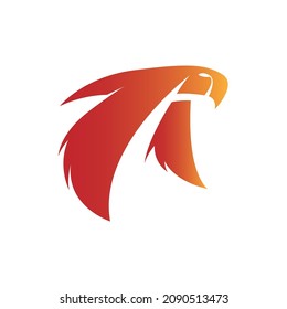 flying firebird logo vector illustration