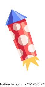 Flying firework rocket Independence day