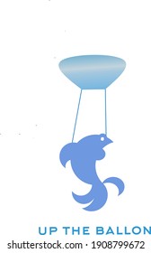 the flying fish balloon is perfect for backgrounds and covers
