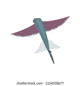Flying fish color vector icon. Flat design