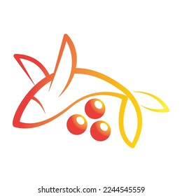 flying fish egg logo vector design
