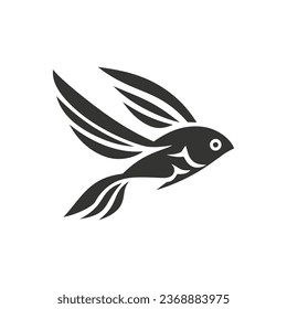 Flying fish Icon on White Background - Simple Vector Illustration