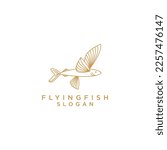 Flying Fish logo design icon vector