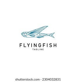 Flying Fish logo design icon vector