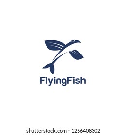 Flying Fish Logo Vector