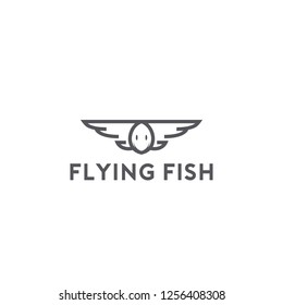 Flying Fish Logo Vector