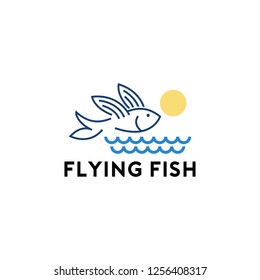 Flying Fish Logo Vector