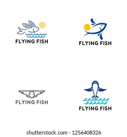 Flying Fish Logo Vector