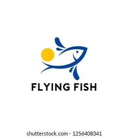 Flying Fish Logo Vector Stock Vector (Royalty Free) 1256408341 ...