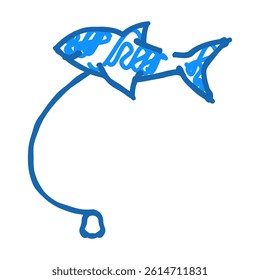 flying fish toy doodle icon sketch vector. flying fish toy sign. isolated symbol illustration