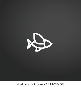 Flying Fish vector icon. Flying Fish concept stroke symbol design. Thin graphic elements vector illustration, outline pattern for your web site design, logo, UI. EPS 10.
