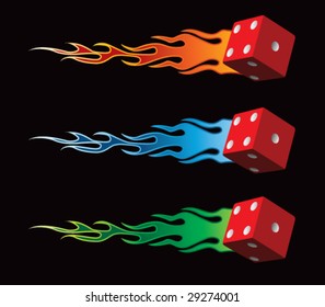 Flying Flaming Dice