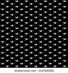 Flying Flamingo Motifs. Vector Illustration