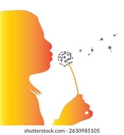 Flying Flower Vector Girl Play