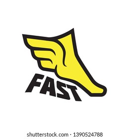 Flying foot sign, speed and power, mythology