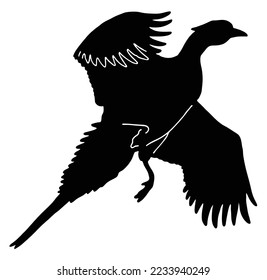 flying fowl or mallard duck vector logo illustration