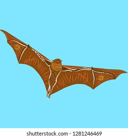 Flying Fox animal symbols of Australia
