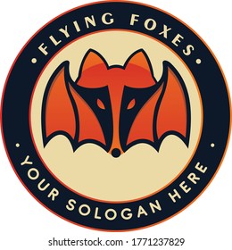 Flying Fox Logo Your Business Fox Stock Vector (Royalty Free ...