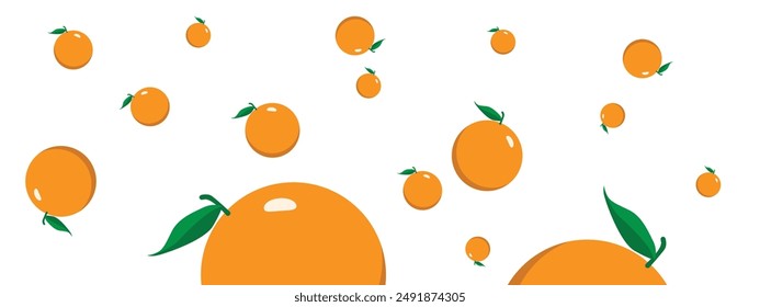 Flying fresh Orange fruit isolated on background, popular fruit.