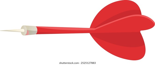 Jogo de dardo voador. Ícone de desenho animado de seta esportiva afiada