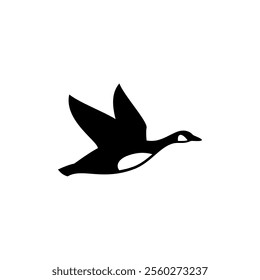 flying gander goose illustration vector