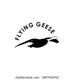 Flying Geese Silhouette abstract Logo Design
