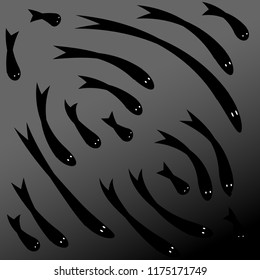 Flying ghost in a dark
