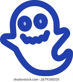 Diseño de icono de estilo de línea de fantasma volador