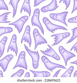Flying ghosts vector seamless pattern Seamless pattern can be applied on different surfaces such as wallpaper, web page background, clothes and other fabrics, phone or tablet cases