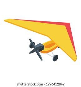 Flying glider icon. Isometric of Flying glider vector icon for web design isolated on white background