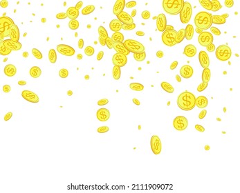 Flying gold coins vector illustration. Casino jackpot or win concept. Vector illustration Applicable for gaming, gambling, jackpot illustration.
