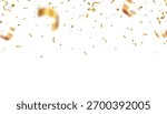 Flying Gold confetti streamers and ribbon backgrounds
