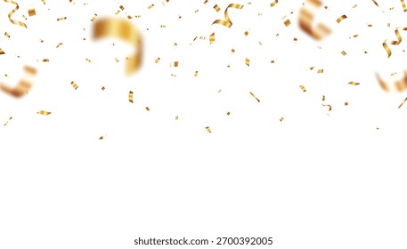 Flying Gold Konfetti Streamer und Band Hintergründe