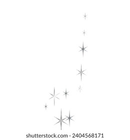 Flying gold star sparkle vector with white background.  Gold glitter dust confetti, magic shining sparkles scatter vector. Starry festive decor.