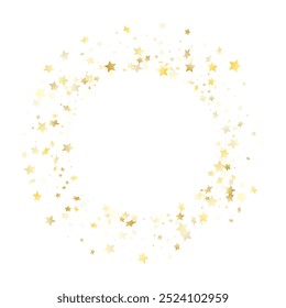 Vetor cintilante de estrela de ouro voador com fundo branco. Abstrato gradiente de ouro natal cintilantes brilho geométrico estrela padrão. Festa confete brilho decoração.