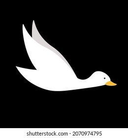 flying goose bird vector illustration