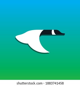 Diseño del logotipo de concepto de ganso volante