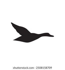 flying goose logo - vector illustration